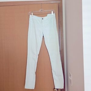 Light Mint Polka Dot Skinny Jeans!